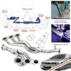 Silver 201 Stainless Steel Performance Exhaust Manifold Header For BMW E46 E36 320i M54 (M54B22/M54B25/M54B30)