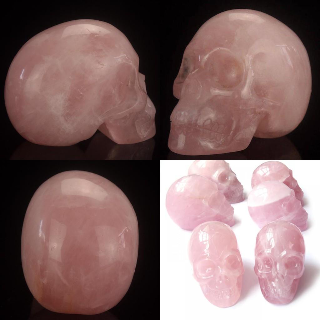 Pink Skull Handcrafted Figurine Unique Art Decoration For Living Room Office