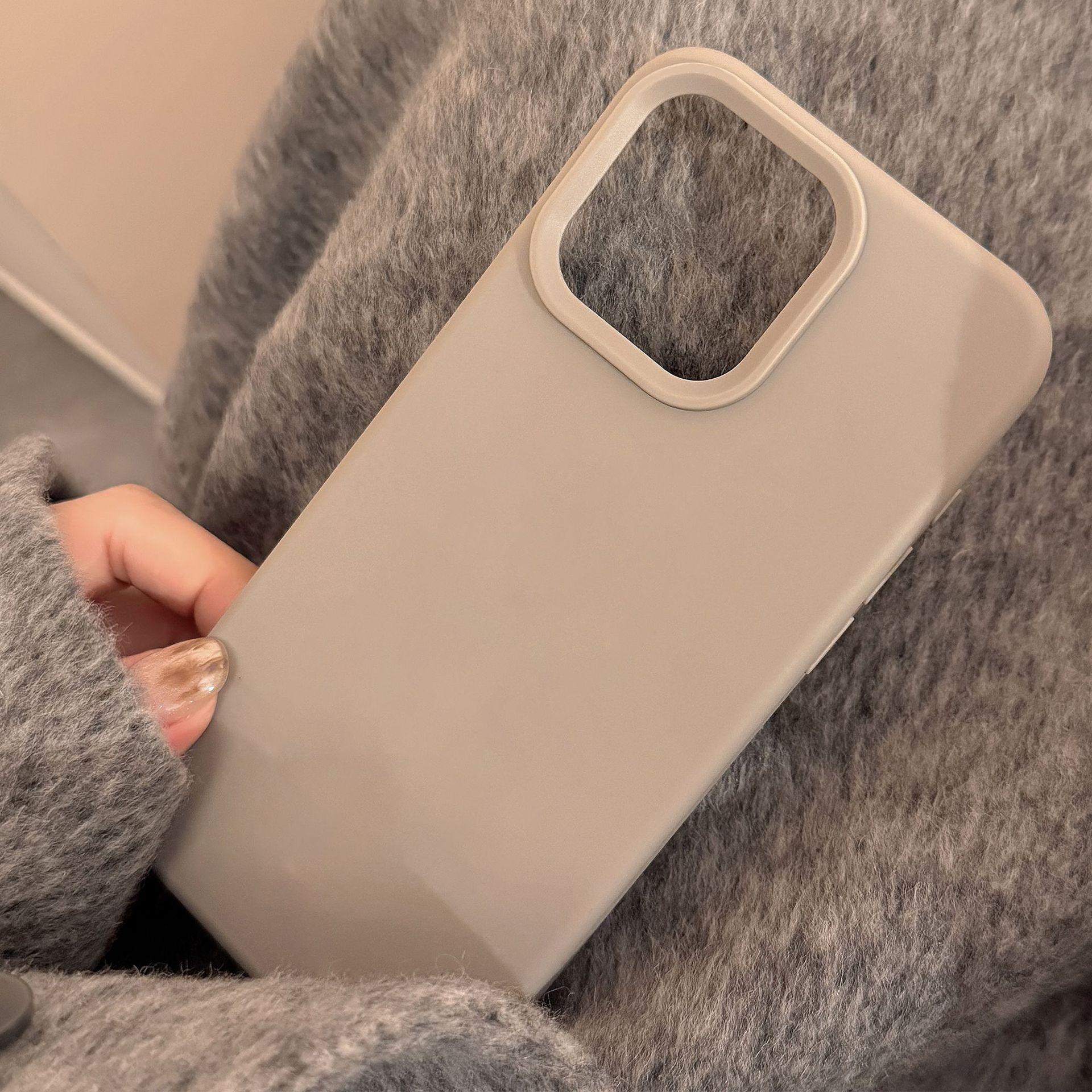 

Soft Korean Ins Style Solid Color Suitable for Apple 17pro Max Mobile Phone Case Iphone16 Silicone 15 Soft Sleeve 13 12promax