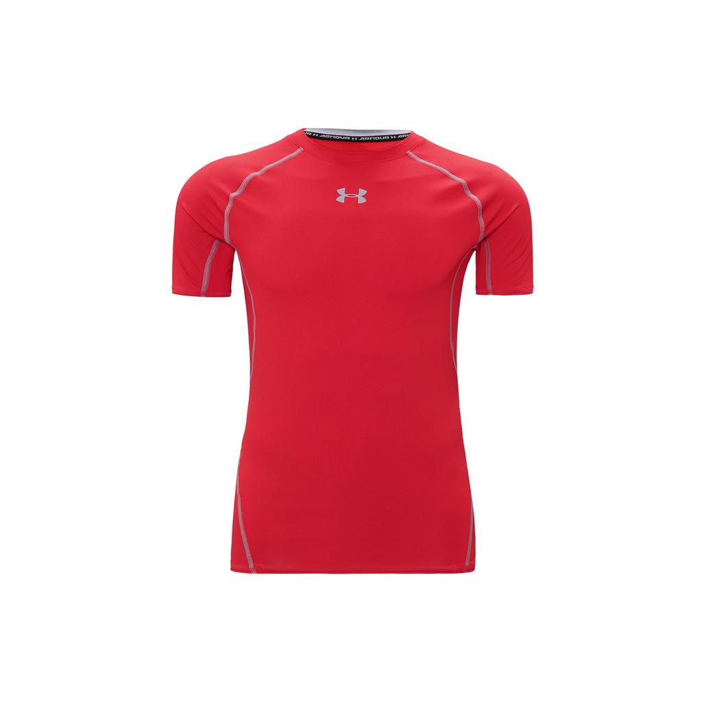 Under Armour Training Slim Fit Short Sleeve Fitness Shirt Men Tops Red 1257468-600