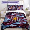 Set Lenzuola Stampato Aston Villa Football 3 Pezzi, Comodo Set Copripiumino per Camera da Letto Amico della Pelle