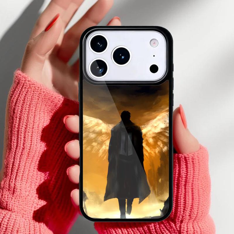 Angel Castiel Supernatural Phone Case for iPhone 17 16 15 14 13 Pro Max Back Cover for 12 11 Pro Coque