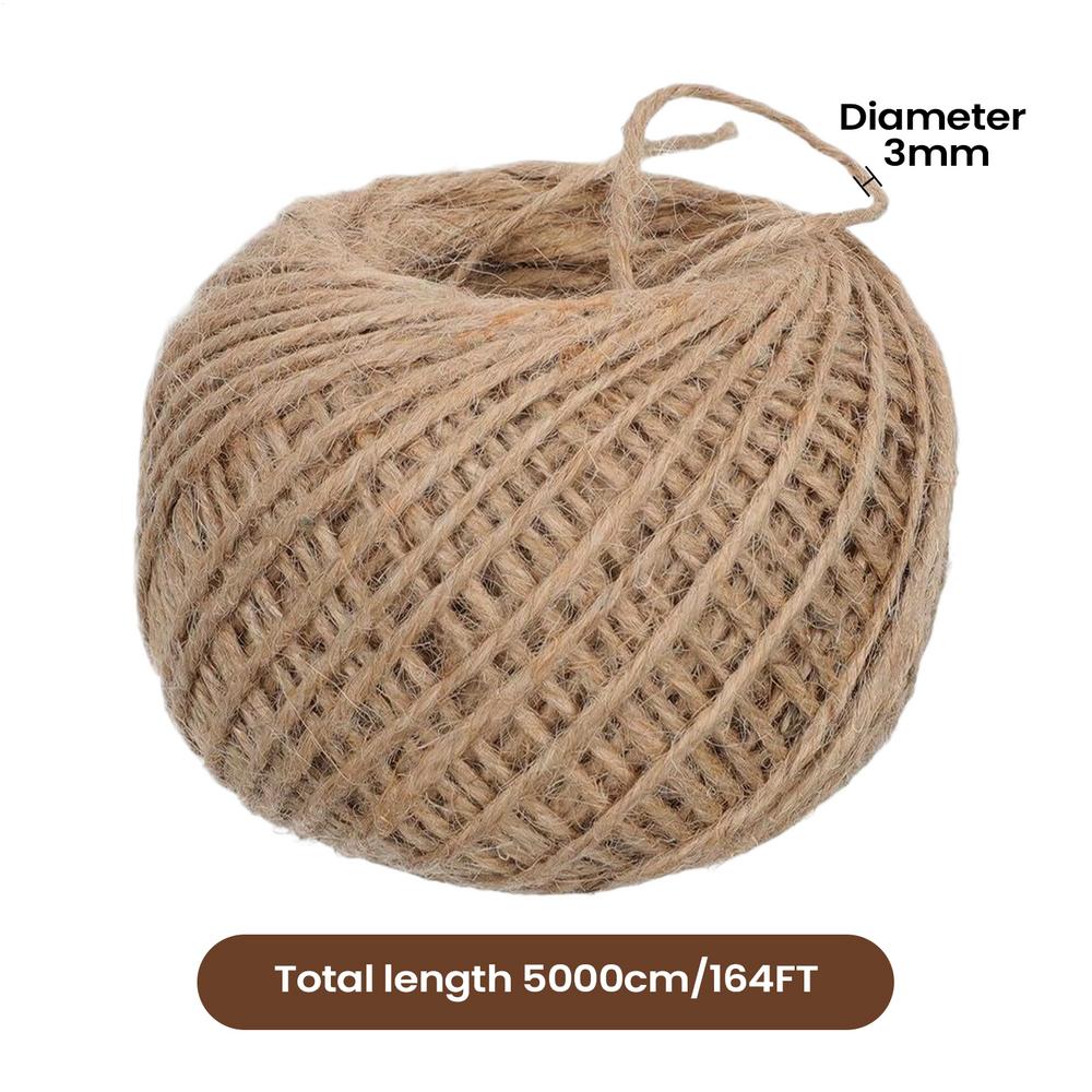 50M Jute Rope  Weaving Rope For DIY Jute Rope Hanging Photo Wall Handmade Scrapbooking Crafts Gift Decoration Weave Twine String