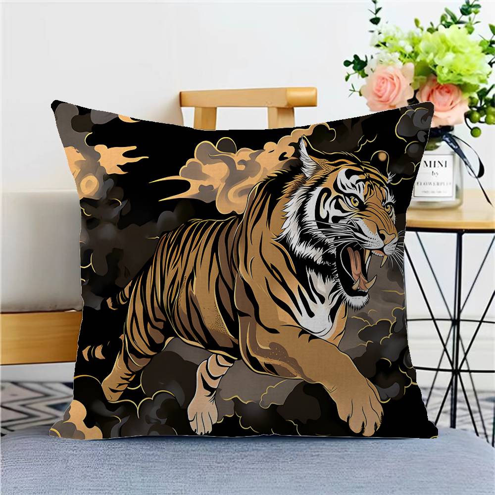 Tiger Muster Kissenbezug Dekokissen Sofa Heimdeko Hülle Kissenbezüge