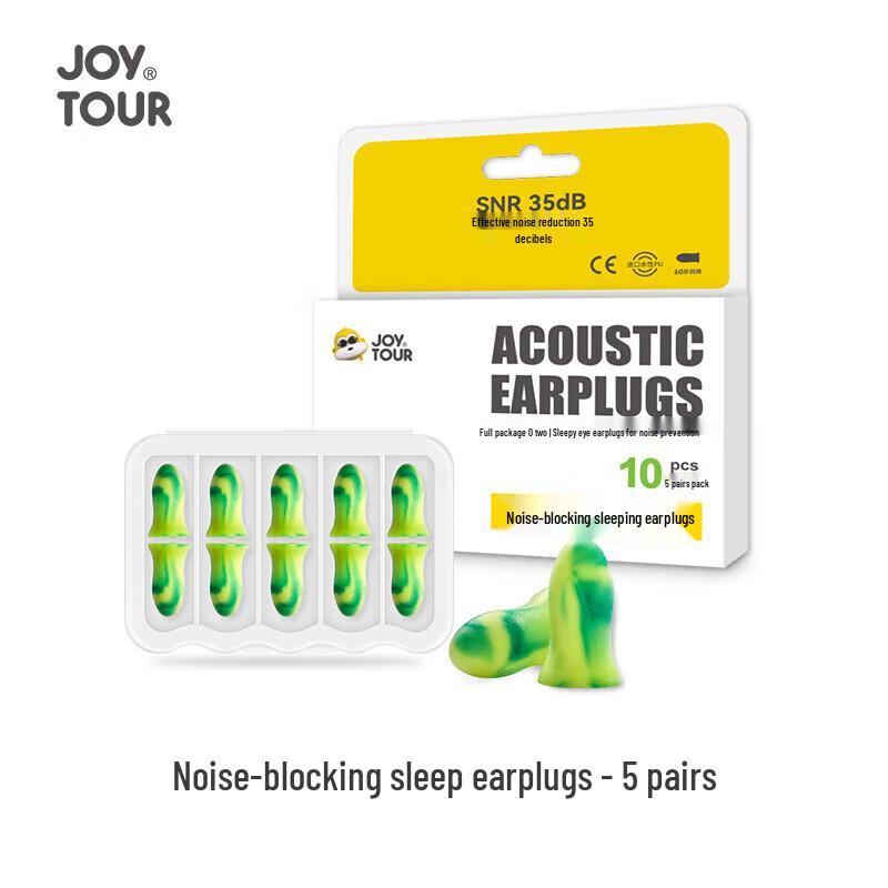 Jiatu 5-Pair Noise-Cancelling Sleep Earplugs One Size