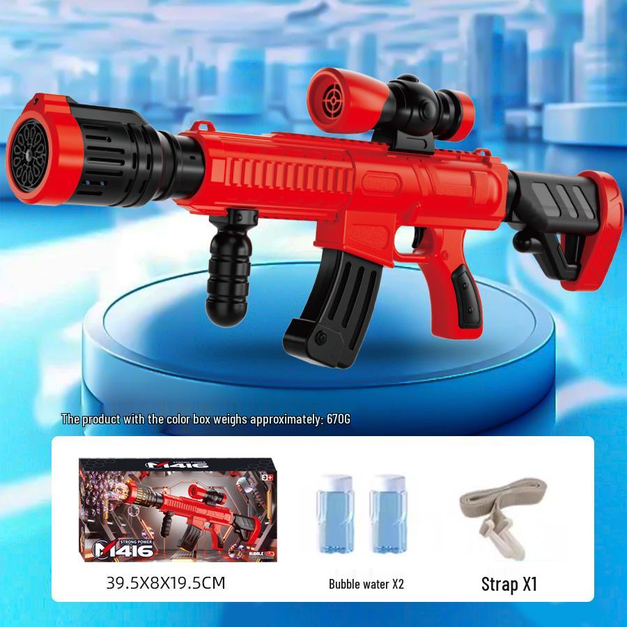Electric Bubble Fire Truck Toy: Automatic Light-up Bubble Gun for Kids' Outdoor Fun