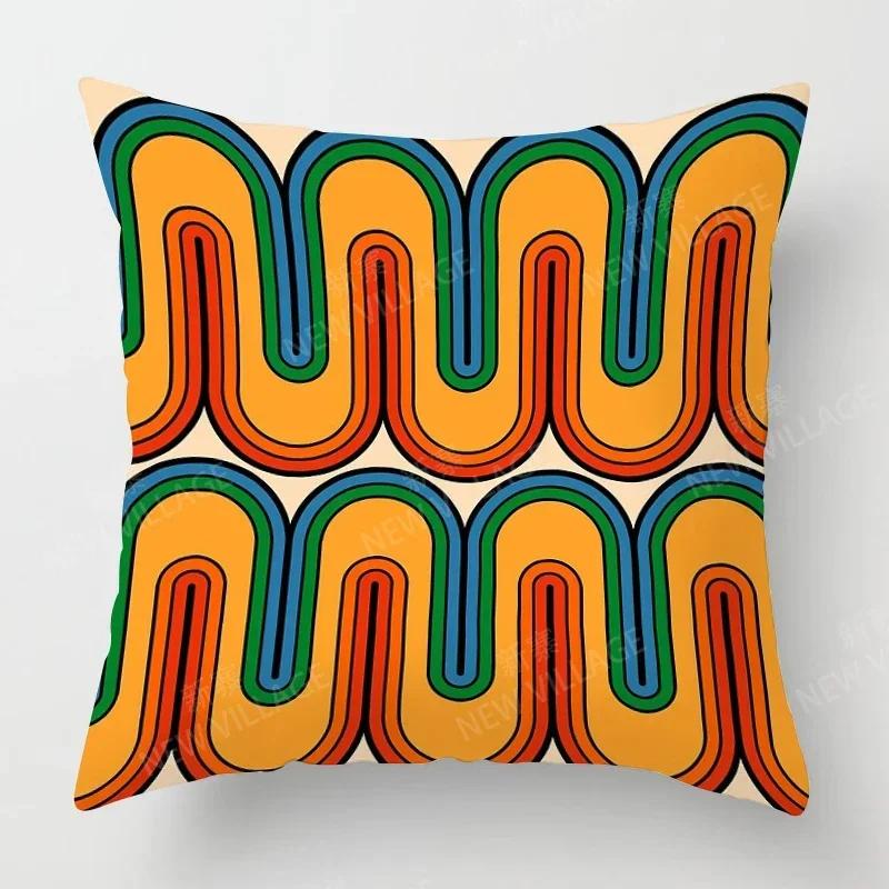 Nordic Fall Home Decor Autumn Throw Pillow Case Sofa Cushion Cover Modern  Geometry