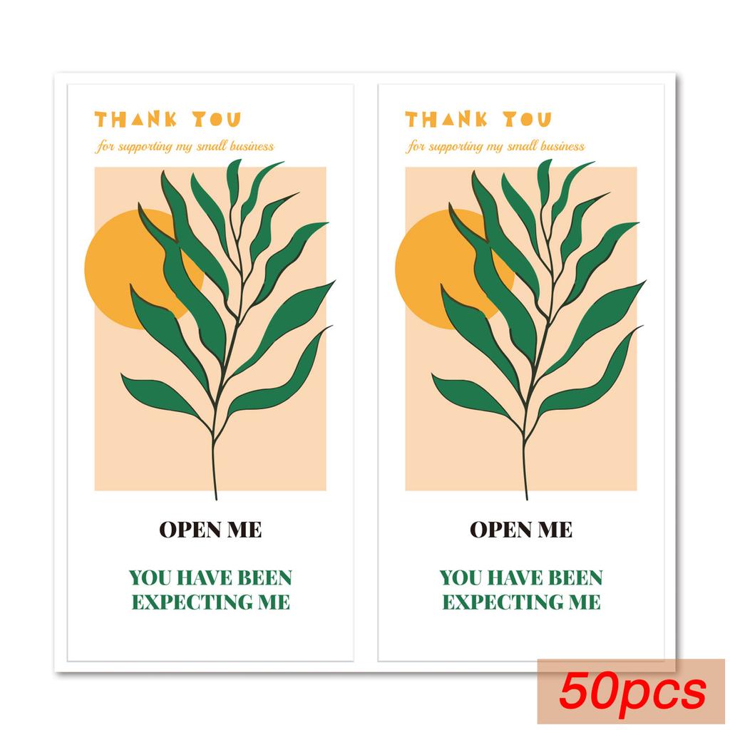 50 Pcs Flower Thank You Stickers Seal Labels For Gift Or Commodity Decor Stickers Small Business Packaging Sealing Stickers