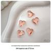 High-quality Crystal Heart Nail Art Decorations with Grooved Flash Design