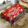 Christmas Themed Rectangle Table Cloth for Home Dinner Christmas Decoration Reusable Tablecloth for New Year Banquet Table Decor