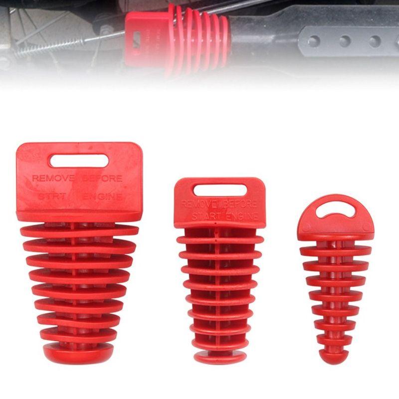 15-62mm Motorcycle Exhaust Pipe Plug Dust-proof Water Proof Exhaust Wash Plug PVC Universal Tailpipe Rubber Air Bleeder Plug