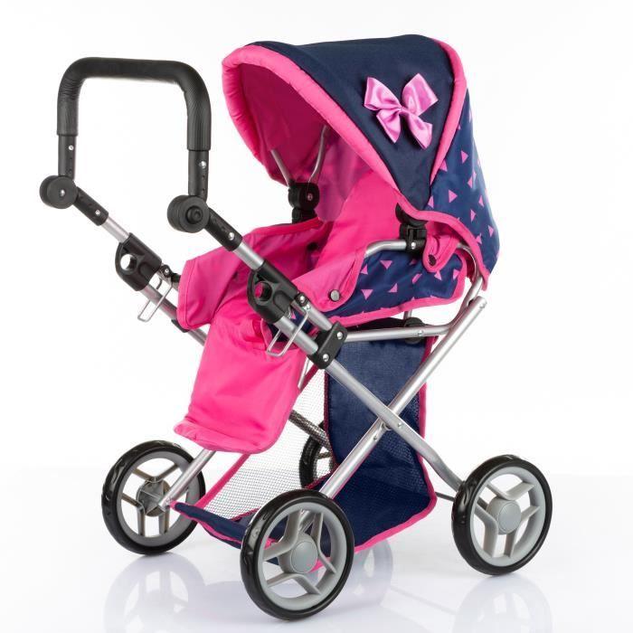 Kinderplay Kočárek Hračka, Hluboký kočárek pro panenku, Gondola, Kombi Nastavitelná rukojeť 32-63cm 2v1 KP0200T