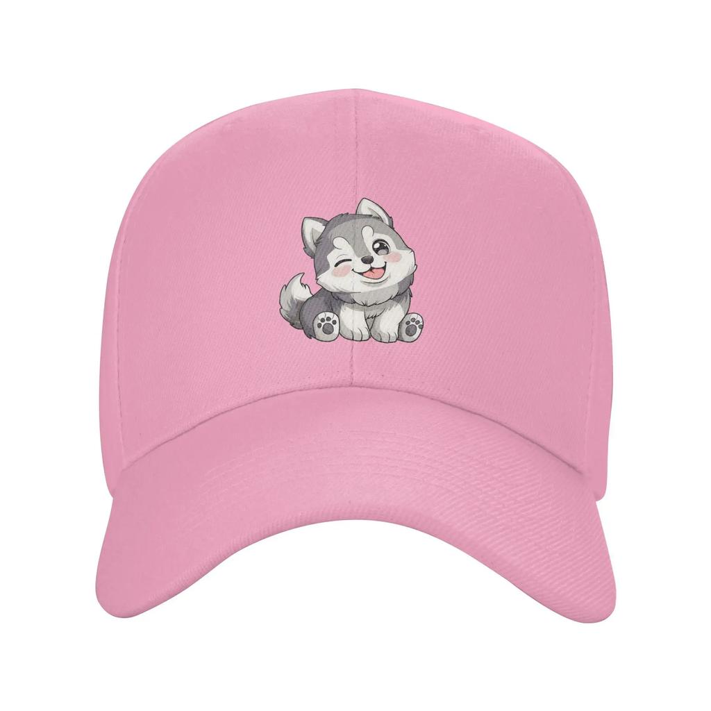 Unisex Baseball Hats Cute Winking Kawaii Husky Outdoor Streetwear Summer Sports Baseball Caps Hip Hop Cap Casquette Hats