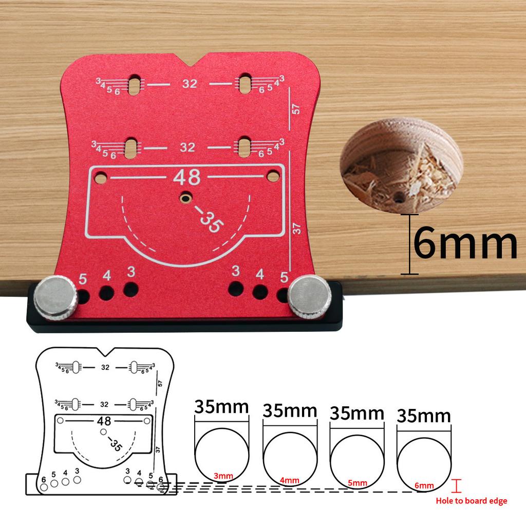 35mm Woodworking Hinge Hole Opener Punch Tool,Punch Locator And Limiting Frame,Quick And Precise Drilling And Mounting Of Hinges