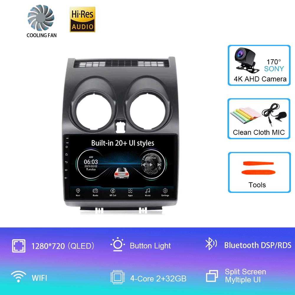 

Android 14 автомобильное радио для Nissan Qashqai 1 J10 2006-2013 мультимедийный видеоплеер навигация GPS Carplay Android Auto 5G WIFI DSP CHINA