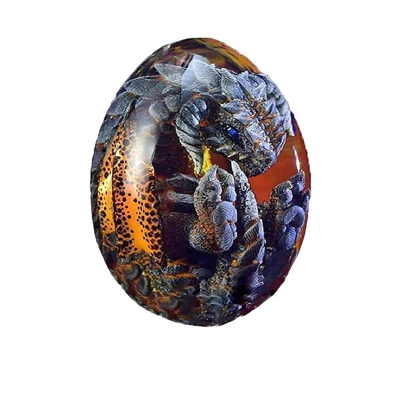 Lava Dragon Egg Ornamental Collection Decor Dinosaur Egg Statue Resin Dragon Egg Crystal Minerale Gemstone Reiki Home Decoration