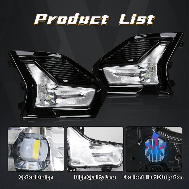 Led Fog Lamps For Ford Mondeo Fusion   Daytime Running Light DRL Car Front Driving Daylight Covers Frame Wire Switch 12V