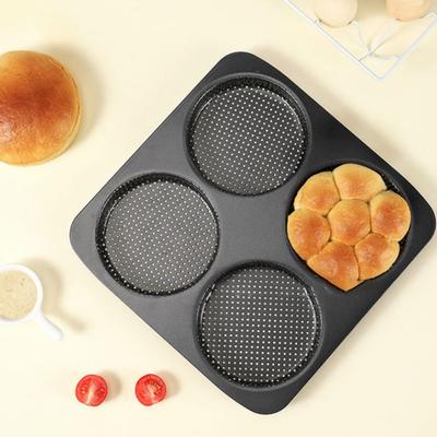 4/9/12 Hole Hamburger Bread Mold Non-Stick Baking Pan Hamburger Bun Pan  Fast Food Restaurants