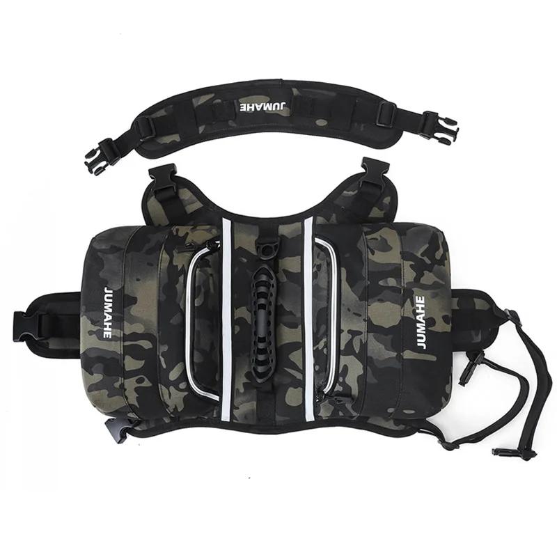 Large Capacity Dog training Backpack Harness Capacity Double Pack Reflective Adjustable Pet Chest Strap training storage collar