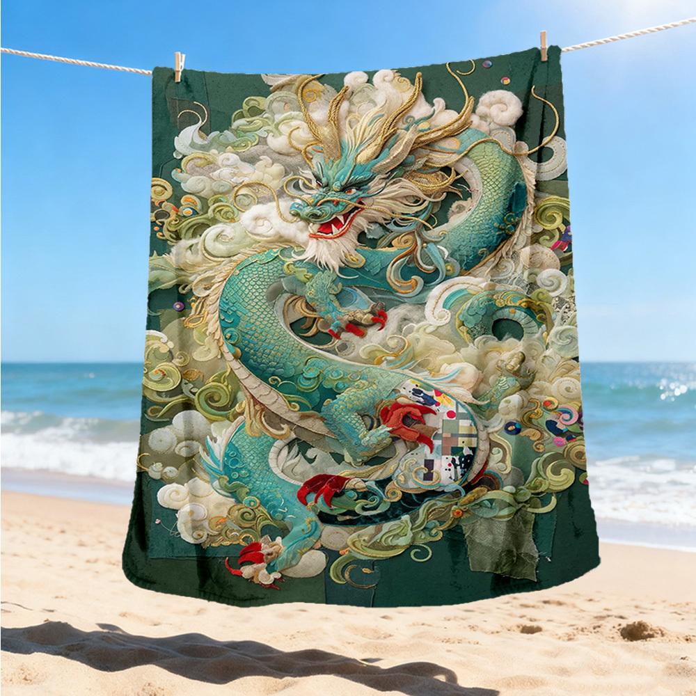1pc Dragon ArtworkOutdoor Blanket, Soft And Comfortable Blanket, Casual Warm Outdoor Blanket, Good Birthday Gift Yy260328095