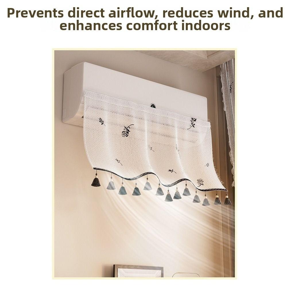 With Tassels Cabinet Curtains Removable Air Conditioner Dustproof Curtain  Air Conditioner Use