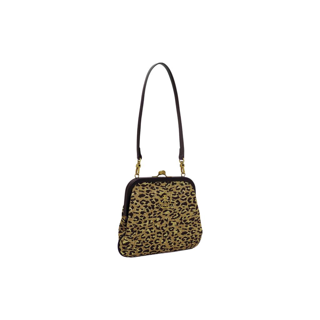New Vivienne Westwood Polyester Blended With Polyamide Portable One Shoulder Clutch Women's Leopard Print 4402009CUW00N3D201