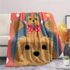 Cartoon animal avatar Print Flannel Blanket,High quality Comfortable for All Seasons,Home Decor,Warmth and Comfort,Perfect for Christmas Gifts