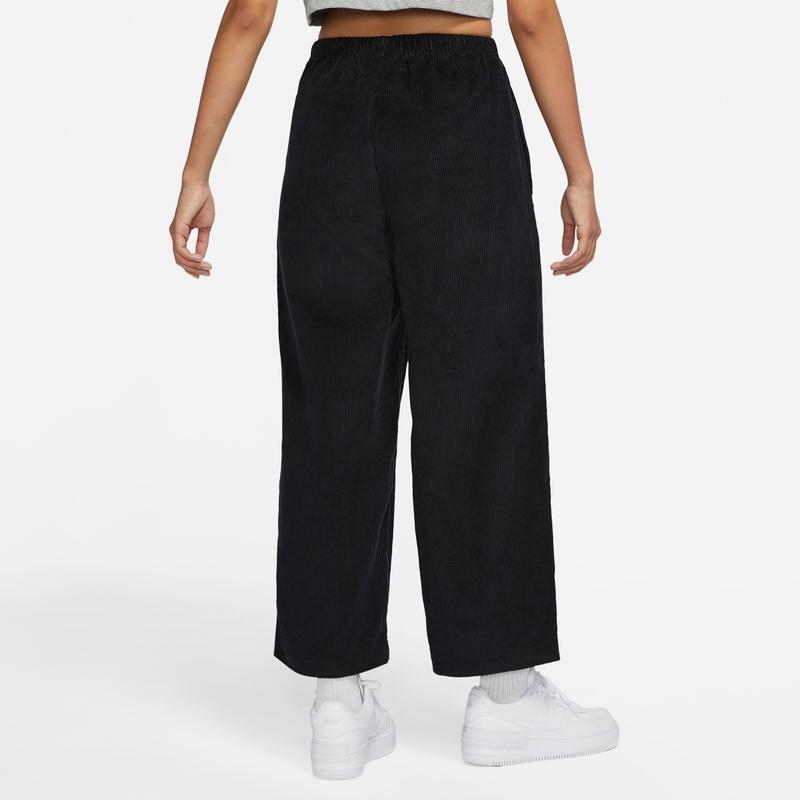 Nike Logo Solid Color Lace-Up Wide-Leg Sports Pants Women Pants Black DQ1871-010