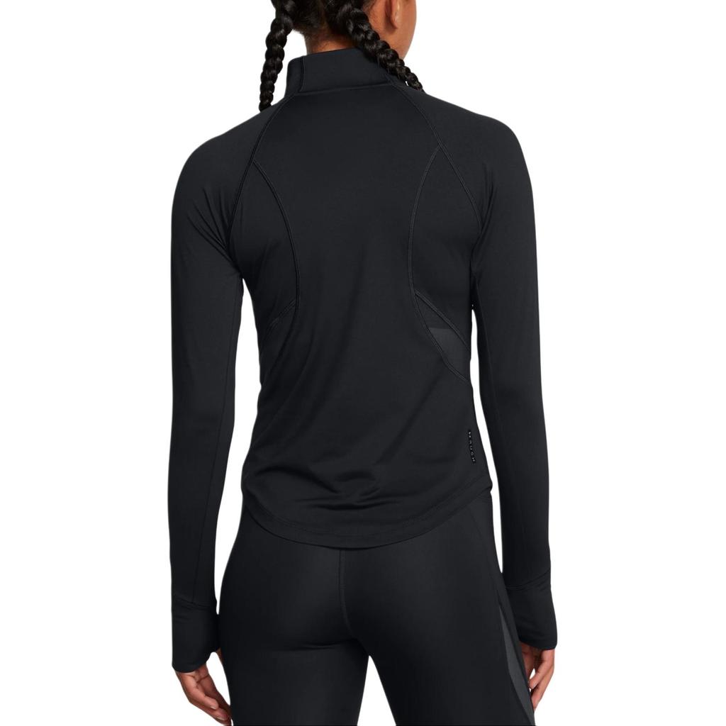 Under Armour Giacca da donna con zip e maniche lunghe, moda, nera 1386403-001