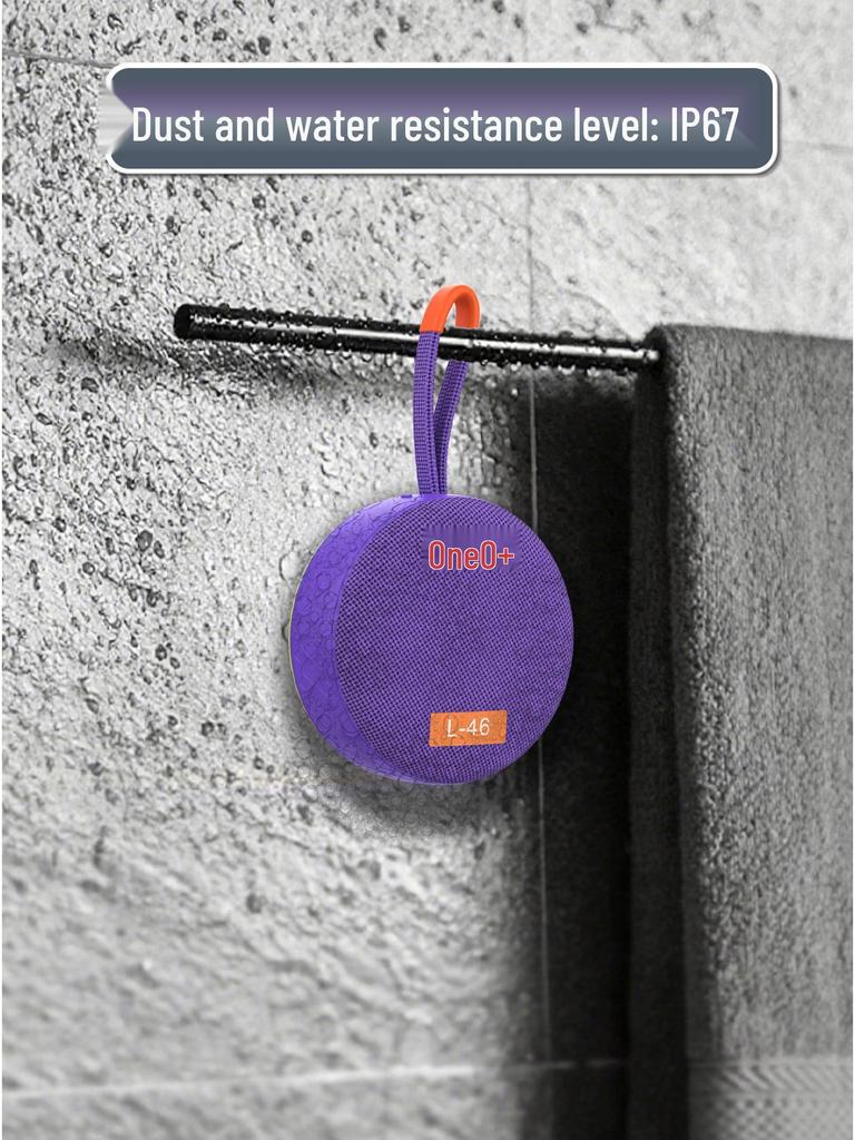 L-46 Portable Waterproof Bluetooth Speaker with Fabric Design, Mini Size, HIFI Sound, Sports-Ready, and Atmosphere Light