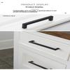 10-33Cm Black Cabinet Handles Stainless Steel Square Closet Drawer Cupboard Pulls Bathroom Door Knobs Furniture Kitchen Handle