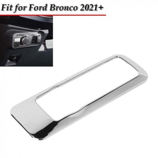Chrome Head Light Lamp Knob Switch Cover Trim Accessories For Ford Bronco +