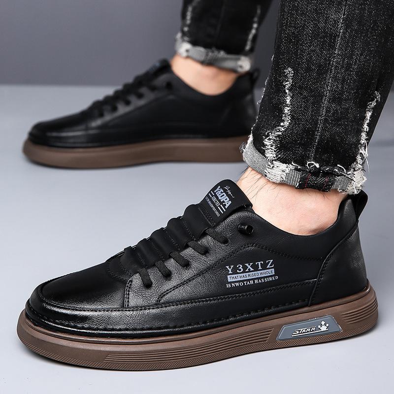Hot-selling Men's Shoes Spring Flow Shoes Breathable Casual Leather Shoes Sports Board Shoes Men