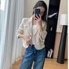 Simple Yet Stylish Short White Suit Jacket for Women In Spring and Autumn
