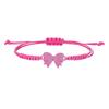 Popular hand-woven colored hand rope, alloy drip bow accessories, girlfriend friendship bracelet