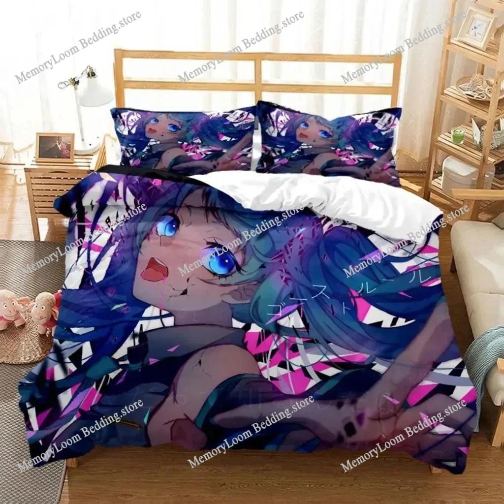 Princess Girl Hime Premium Luxury Bedding Set Japan Cartoon Soft Duvet Cover Plush Comforter Bedspread Twin/Single Size Printed