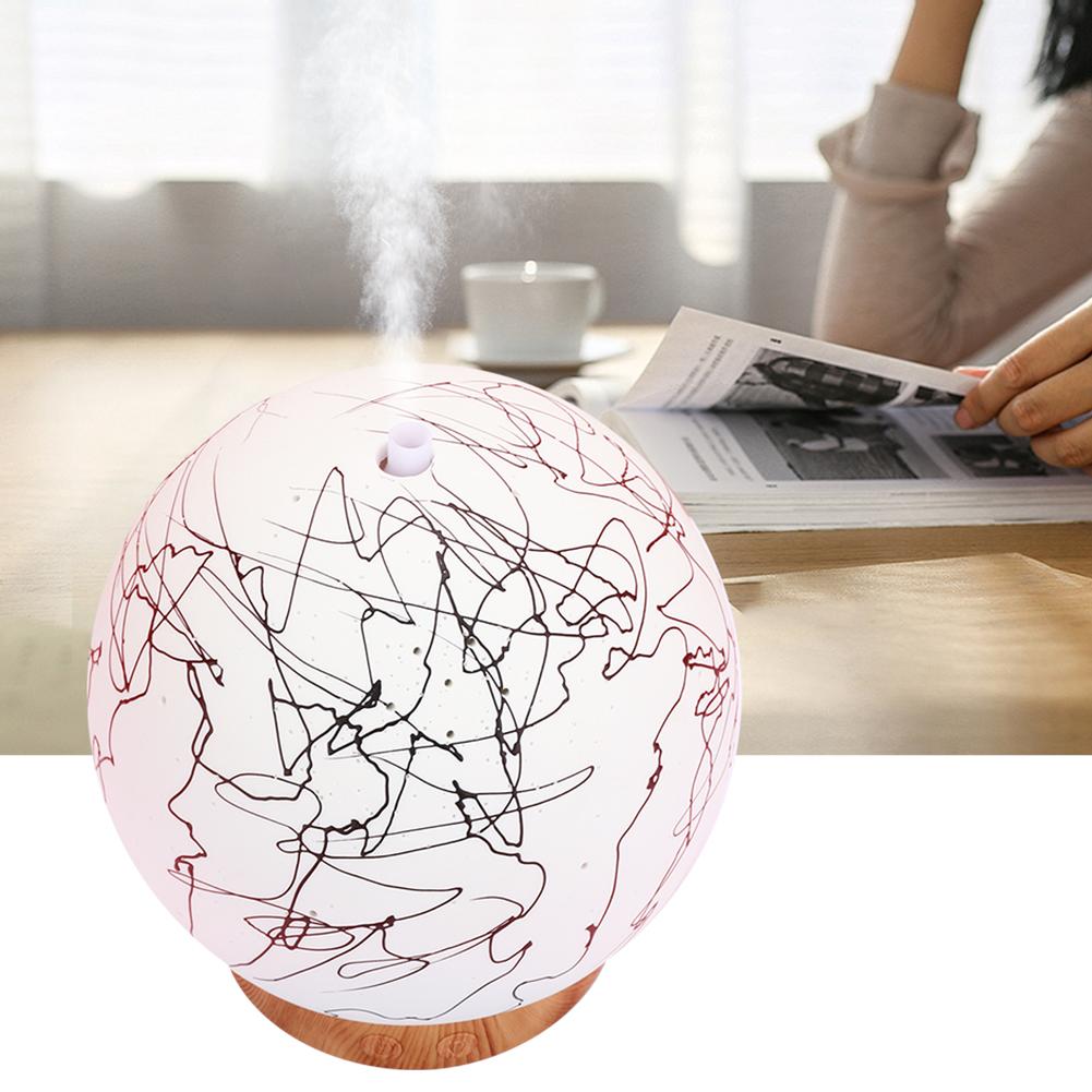 Round Ball Shape Humidifier Aromatherapy Diffuser 7 Colors LED Night Light Air Humidifier110-240V
