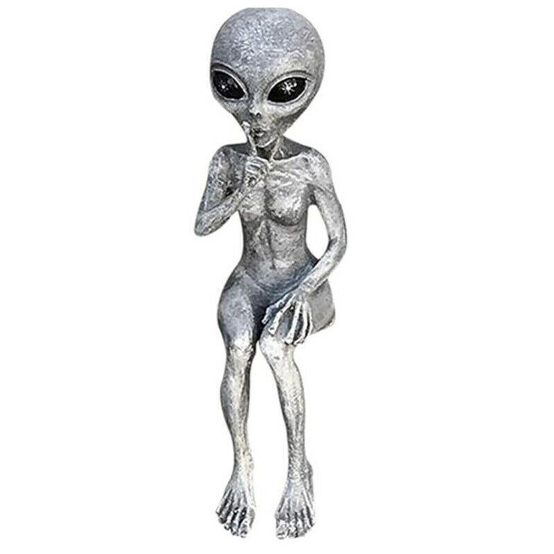 Alien Resin Decor Alien UFO Outdoor Gnomes Garden Statue Home Decor