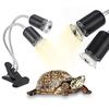 Doppelte Wärmelampenfassung, 360° drehbar, Sonnen-Rückenlampe, Keramik-Lampenfassung für Amphibien, Echsen, Schildkröten, Wärmelampe für kriechende Haustiere