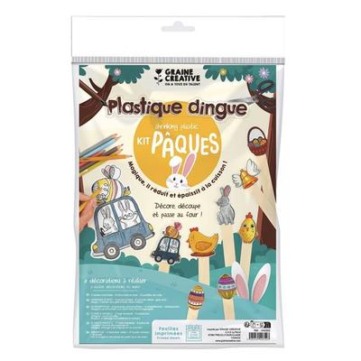 Kit DIY - Graine Créative - Déco Pâques - 8 pcs - Plastique - Multicolore - Intérieur