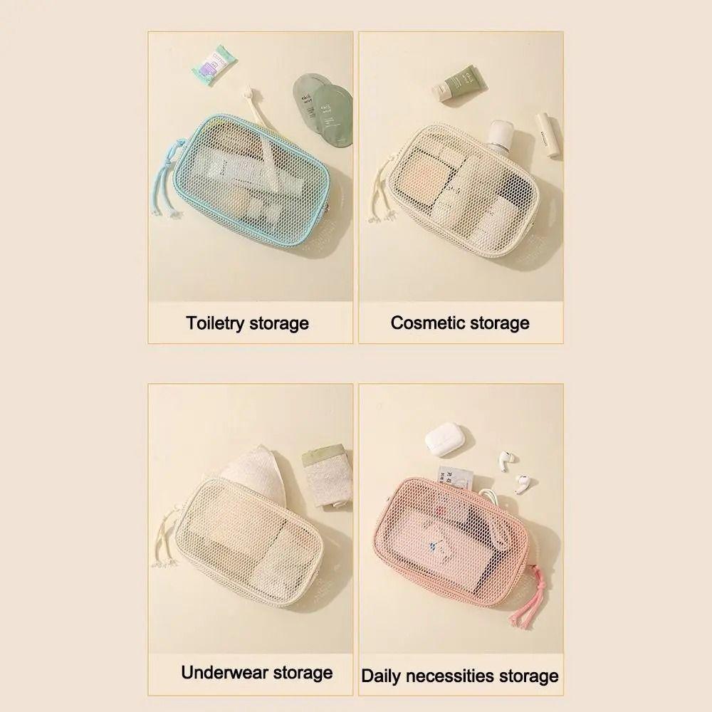 Atmungsaktive Netztasche für Toilettenartikel, tragbar, große Kapazität, Reise-Make-up-Organizer für Frauen
