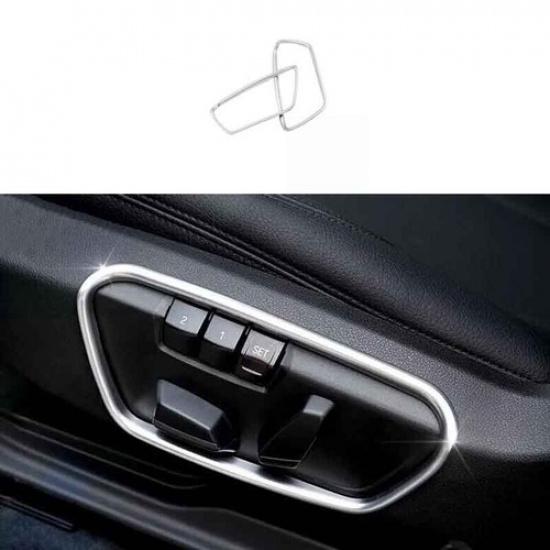 Seat Adjust Handle Panel Frame Matte Silver 15-19 For BMW 2 Series Touring Trim