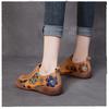 Johnature Ethnic Style Retro Handmade Genuine Leather Soft Soled Shoes Cowhide Lace-up Women's Flat Shoes