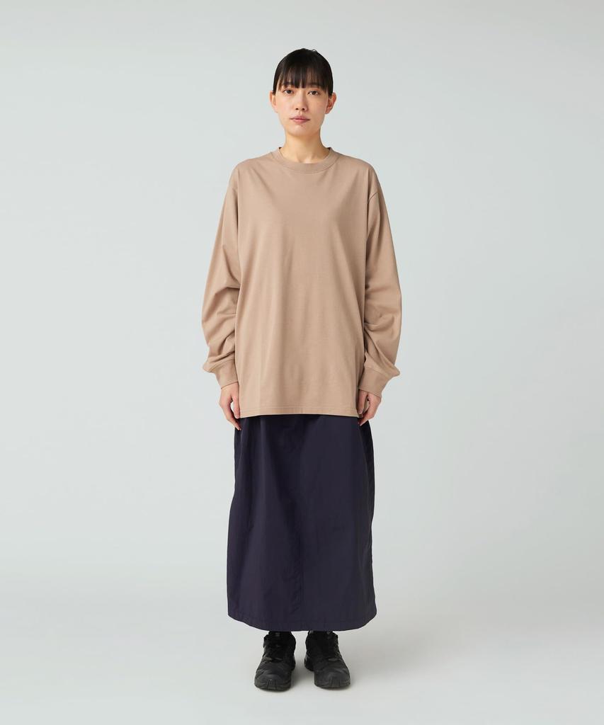 Snow Peak Typography Short and Medium L/S T-Shirt TS-25AU007, Sleeve, Men's Women's, Beige,