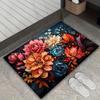 Colorful Peony Pattern Carpet, Non-slip Soft and Comfortable, Elegant and Generous, Bedside Mat, Decorate Beautiful Room