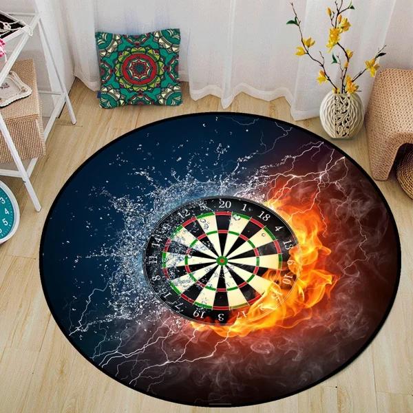 Dartscheibenmuster Runder Teppich Rutschfester Bereichsteppich Bodenmatten Schlafzimmer Wohnzimmer Dekor Kinder Spielteppiche Alfombra Stuhlmatte
