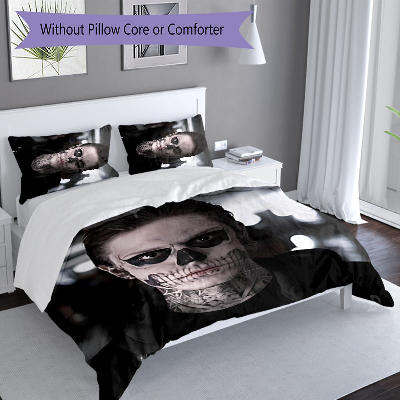 3pcs Evan Peters2 pattern bedding set duvet cover set includes duvet cover &pillowcases, perfect all season bedroom decoration & gift