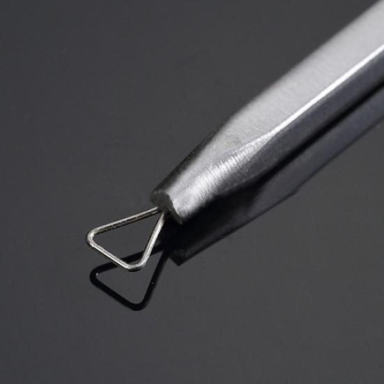 Useful Dual Head Design Acne Needle Stainless Steel White 10 Cm 1 Pc