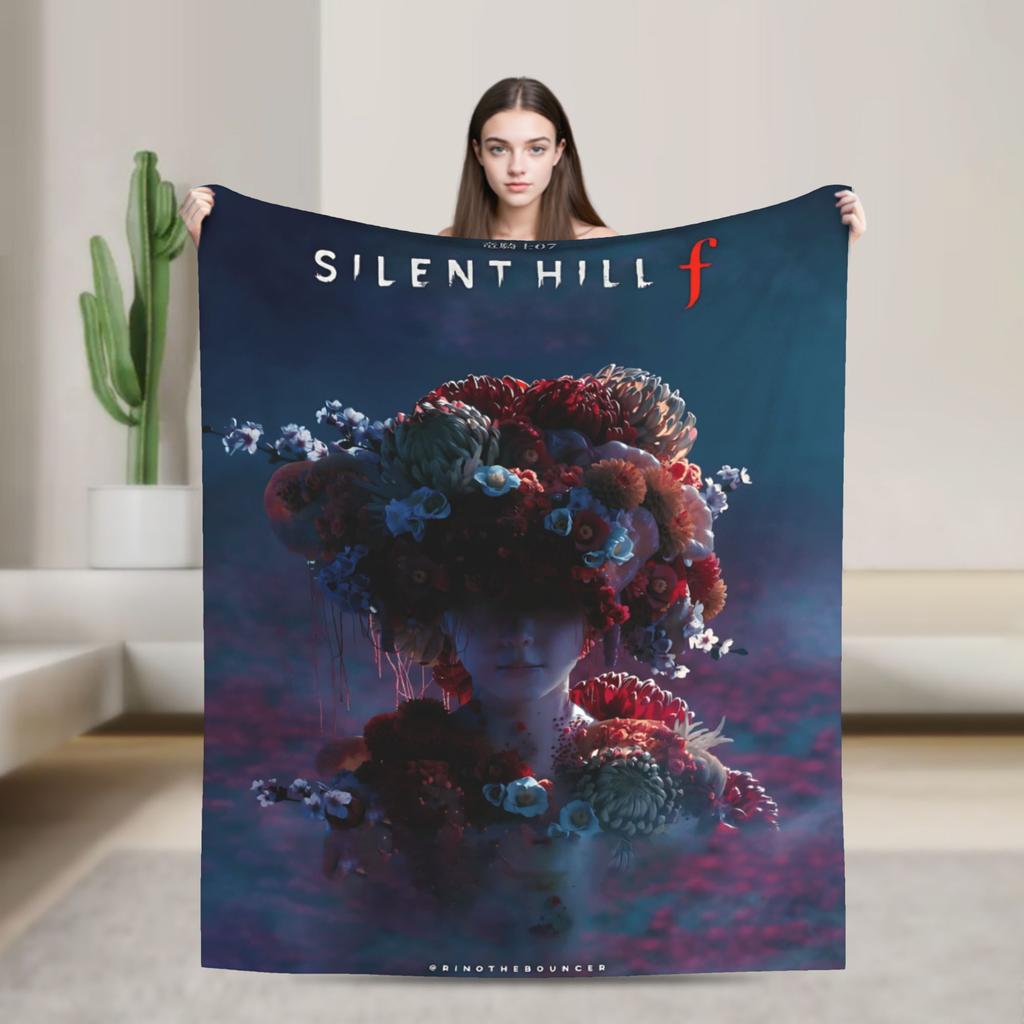 Silent Hill Horror Movie Games Super Soft Blankets Plush Bedding Throws Comfortable Couch Chair Flannel Bedspread Sofa Bed Cover
