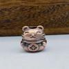 Handmade Lucky Cat Elephant Head Charms Bracelet Lanyard Pendant  EDC Outdoor Tool